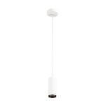 SLV 1004151 NUMINOS® S PD, PHASE, Pendelleuchte, Pendellänge 250 cm, 2700 K, 8 W, 36°, matt weiß / matt schwarz 