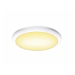 SLV 1005089 RUBA 27, Outdoor LED Wand- und Deckenaufbauleuchte weiß CCT switch 3000/4000 K 