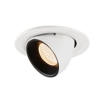 SLV 1005879 NUMINOS® GIMBLE S, Deckeneinbauleuchte weiß / schwarz 2700 K 40° 