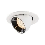 SLV 1005884 NUMINOS® GIMBLE S, Deckeneinbauleuchte weiß / chrom 2700 K 55° 