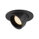 SLV 1005888 NUMINOS® GIMBLE S, Deckeneinbauleuchte schwarz 3000 K 40° 