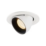 SLV 1005897 NUMINOS® GIMBLE S, Deckeneinbauleuchte weiß / schwarz 3000 K 40° 