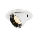 SLV 1005902 NUMINOS® GIMBLE S, Deckeneinbauleuchte weiß / chrom 3000 K 55° 
