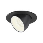 SLV 1005910 NUMINOS® GIMBLE S, Deckeneinbauleuchte schwarz / weiß 4000 K 55° 