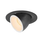 SLV 1005925 NUMINOS® GIMBLE M, Deckeneinbauleuchte schwarz / weiß 2700 K 40° 