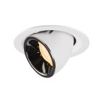 SLV 1005932 NUMINOS® GIMBLE M, Deckeneinbauleuchte weiß / chrom 2700 K 20° 