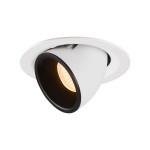 SLV 1005936 NUMINOS® GIMBLE M, Deckeneinbauleuchte weiß / schwarz 2700 K 55° 