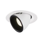SLV 1005969 NUMINOS® GIMBLE M, Deckeneinbauleuchte weiß / schwarz 4000 K 40° 