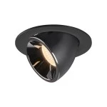 SLV 1005977 NUMINOS® GIMBLE L, Deckeneinbauleuchte schwarz / chrom 2700 K 20° 