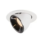 SLV 1005986 NUMINOS® GIMBLE L, Deckeneinbauleuchte weiß / chrom 2700 K 20° 