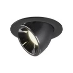 SLV 1006013 NUMINOS® GIMBLE L, Deckeneinbauleuchte schwarz / chrom 4000 K 20° 