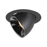 SLV 1006049 NUMINOS® GIMBLE XL, Deckeneinbauleuchte schwarz / chrom 3000 K 20° 