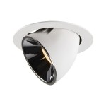 SLV 1006064 NUMINOS® GIMBLE XL, Deckeneinbauleuchte weiß / chrom 3000 K 55° 