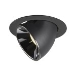 SLV 1006067 NUMINOS® GIMBLE XL, Deckeneinbauleuchte schwarz / chrom 4000 K 20° 