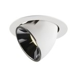 SLV 1006082 NUMINOS® GIMBLE XL, Deckeneinbauleuchte weiß / chrom 4000 K 55° 