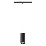 SLV 1006851 NUMINOS® S, 48V Pendelleuchte, Pendellänge 150 cm, 4000 K, 20°, DALI 2, matt schwarz / glänzend chrom 