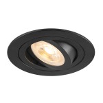 SLV 1007375 NEW TRIA® 75, Deckeneinbauleuchte, rund, max. 10 W GU10, schwarz 