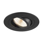 SLV 1007402 NEW TRIA® 75, Deckeneinbauleuchte, 2700 K, 38°, IP 20, rund, schwarz 