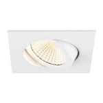 SLV 1007439 NEW TRIA® UNIVERSAL 68, Deckeneinbauleuchte, 2500/3000/4000 K, 60°, IP 20, quadratisch, weiß 