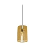 SLV 1008047 WUD, Pendelleuchte, E27, cylindrical, offenes Kabelende, 1 x max. 60 W, schwarz 