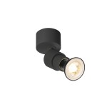 SLV 1008229 PURI 2.0 Basic, Wand- und Deckenaufbauleuchte, rund, 1x max. 6 W GU10, schwarz 