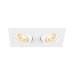 SLV 1008509 NEW TRIA® 155, Deckeneinbauleuchte, quadratisch, 2 x GU10, zweiflammig, weiß 