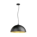 SLV 1008535 FORCHINI 50, Pendelleuchte, E27, Pendellänge 150 cm, 1x max. 40 W, matt schwarz / matt gold 