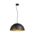 SLV 1008537 FORCHINI M 50, Pendelleuchte, E27, Pendellänge 150 cm, 1x max. 40 W, matt schwarz / matt gold 