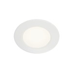 SLV 112221 DL 126, Einbauleuchte, LED SMD, 3000 K, rund, weiß, max. 3 W, inkl. Blattfedern 
