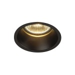 SLV 112910 HORN 1, Einbauleuchte, QPAR51, einflammig, rund, schwarz matt, max. 50 W, inkl. Clipfedern 