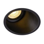 SLV 113150 HORN, Einbauleuchte, asymmetrisch, QPAR51, rund, schwarz matt, max. 50 W, inkl. Clipfedern 
