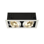 SLV 115551 KADUX, Einbauleuchte, zweiflammig, QPAR111, rechteckig, weiß matt, max. 150 W 