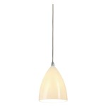 SLV 133444 TONGA®, Pendelleuchte, A60, rund, weiß, Keramikschirm, silbergraue Deckenrosette, max. 60 W 