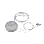 SLV 135254 ABHÄNGESET, für MEDO runde Pendelleuchte, rund, silbergrau, 5-adrig 