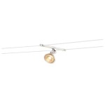 SLV 139091 COSMIC, Lampenhalter für TENSEO Niedervolt-Seilsystem, QR-C51, weiß, schwenkbar, 2 Stück 