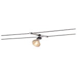 SLV 139092 COSMIC, Lampenhalter für TENSEO Niedervolt-Seilsystem, QR-C51, chrom, schwenkbar, 2 Stück 