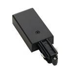 SLV 143030 EINSPEISER, für Hochvolt 1Phasen-Aufbauschiene, schwarz, Erde links 