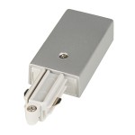 SLV 143032 EINSPEISER, für Hochvolt 1Phasen-Aufbauschiene, silbergrau, Erde links 
