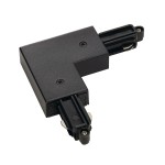 SLV 143060 ECK-VERBINDER, für Hochvolt 1Phasen-Aufbauschiene, schwarz, Erde innen 
