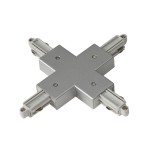 SLV 143162 X-VERBINDER für Hochvolt 1Phasen-Aufbauschiene silbergrau 