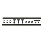 SLV 143190 1PHASEN-HOCHVOLT-SET, dreiflammig, schwarz, inkl. 2x1 m Hochvoltschiene, 3x Purileuchtköpfe, Längsverbinder, 2 Endkappen, 3x Dekoring, 3x GU10 LED 