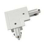 SLV 143251 ECK-VERBINDER, für Hochvolt 1Phasen-Einbauschiene, weiß, Erde außen 