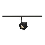 SLV 143350 ALTRA DICE TRACK, Spot für Hochvolt-Stromschiene 1Phasen, QPAR51, eckig, schwarz, max. 50 W, inkl. 1Phasen-Adapter 