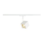 SLV 143351 ALTRA DICE TRACK, Spot für Hochvolt-Stromschiene 1Phasen, LED GU10 51 mm, eckig, weiß, 50 W, inkl. 1Phasen-Adapter 
