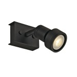 SLV 147360 PURI, Wand- und Deckenleuchte, einflammig, QPAR51, schwarz matt, max. 50 W, mit Dekoring 