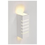 SLV 148010 PLASTRA, Wandleuchte, eckig, 100 Slot, weißer Gips, E14, max. 40 W 