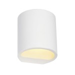 SLV 148016 PLASTRA 104, Wandleuchte, QT14, rund, weißer Gips, QT14, max. 42 W 
