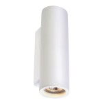 SLV 148060 PLASTRA, Wandleuchte, QPAR51, rund, Tube, weißer Gips, max. 70 W 
