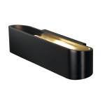 SLV 151410 OSSA 300, Wandleuchte, QT-DE12, oval, up/down, schwarz, L/B/H 30/8/6,5 cm, max. 120 W 