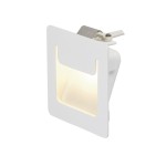 SLV 151950 DOWNUNDER PUR 80, Einbauleuchte, LED, 3000 K, eckig, weiß, L/B/H 8/3,2/8 cm, inkl. Blattfedern 